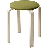山善(YAMAZEN) 2脚組 曲げ木 スタッキング スツール 直径33 グリーン EMS-33F(GR)*2
