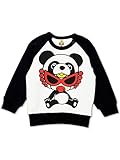 (マイファーストヒステリック) MY FIRST HYSTERIC スーパーストレッチ裏毛KUNG-FU PANDA　ラグラントレーナー 90cm ホワイトxブラック