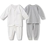 iTimes Baby ベビー服　キッズ肌着 新生児服　出産祝い　綿100％　肩開きと前開き2枚セット (90cm 2歳ー2歳半)