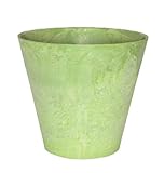 アートストーン　ラウンド　２２cm　ライム　／底面給水型植木鉢（底栓付）