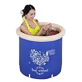 Meters インフレータブル大人のバスタブ絶縁ベビー水泳バケット折りたたみ可能な青