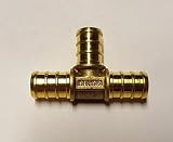 2ピース1 / 2 " x 1 / 2 " x 1 / 2 " PEX Tee – 継手真鍮クリンプ(鉛フリー)