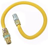 1/2" O.D. Gas Connector - 1/2" M.I.P. Safety+PLUS x 1/2" M.I.P.-1/2X1/2-36 GAS C (並行輸入品)