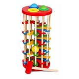 Early Childhood教育木製おもちゃラダーカラーバッティングゲームベビー手とKnock TheボールラダーToys for Kids