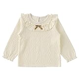(チャックルベビー) chuckle BABY スウィートガール 長袖 ニットTシャツ 80cm アイボリー P3001-80-11