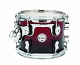 Pacific Drums PDCM0810STRB 8 x 10 Inches Tom with Chrome Hardware - Red to Black Fade [並行輸入品]