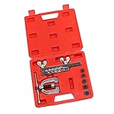Fenteer Ct-2032c　ブレーキパイプフレ　アチューブカッター　工具燃料補修工具　銅　フレアツール　アダプター　7点セット