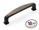 Dynasty Hardware P-81092-10B-10PK Cabinet Hardware 3-3/4-Inch Center to Center Pull, Oil Rubbed Bron