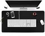 大型マウスパッド キーボードパッド 超大型 ゲーミングマウスパッド 布製 防水 滑り止め レーザー&光学式マウス対応 ブラック