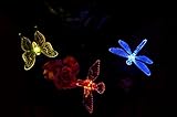 Solaration 1004S Solar Lawn Lights with Hummingbird, Dragonfly and Butterfly Figurine [並行輸入品]