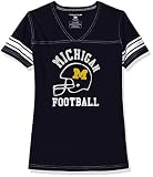 NCAAガールズVネックショートスリーブFootball Tee S レッド
