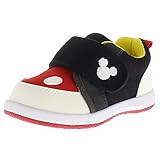 Disney DS0180 ミッキーマウス ベビー キッズ ファーストシューズ ベルクロストラップ 着脱らくらく 13.5 BK-ブラック
