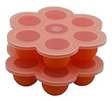 Set of 2 Baby Food Container, 7 Cups Silicone Baby Food Storage Freezer Tray by Suntake (Orange) by 