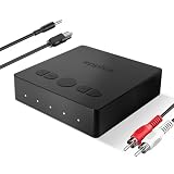 eppfun Auracast & Bluetooth 5.4 オーディオレシーバー LE Audio/LDAC/APTX-Lossless Adaptive対応 96K/24bit HiFi ブルートゥース 受信機 光デジタル/RCA/AUX3.5mm 出力 スピーカー、サウンドバー、車載接続、ステレオシステム 等に適用