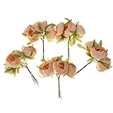 Dovewill 約３０個　手作り　クラフト　 DIY　造花 　人工椿　花束　装飾　全１3色 - シャンパン