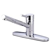 Kingston Brass KS8561DLLS Concord 8-Inch Single Handle Kitchen Faucet Less Sprayer, Polished Chrome 