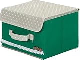 不二貿易 蓋付き インナー バスケット (マルチ収納ボックス) Sサイズ グリーン 12726