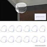 Set of 12 Table Corner Protectors - Round Design - Flexible Transparent Material - Protects Your Bab