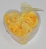 ローズソープ3個入り　香りつき3輪のバラ石鹸 (イエロー) [並行輸入品]