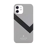 LANVIN COLLECTION ランバン コレクション iPhone 12 mini ケース 正規代理店 ワイヤレス 充電 対応 カード ポケット スリム SLIM WRAP CASE SAFFIANO WRAP Light Gray グレー
