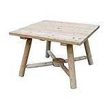 ホワイト／ガーデンテーブル テーブル パラソルテーブル スクエアパラソルテーブル 四角 スクエア シンプル おしゃれ 可愛い ナチュラル 木製 木 ウッド 無塗装 抗菌作用