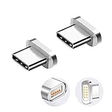 Type-C端子×2枚 (コード片方5pin 端子10pin) マグネット usb 充電 ケーブルQC-3.0/4.0 急速 対応 max 3A 磁気 着脱式 スマホ TYPE-C usb-c スマホ 汎用 防塵 Android タイプ-C マイクロ-USB-C-micro-a-b2本セット(ストレート+L字) 線 ダプター ストレート型 L字 L形 L型 ()
