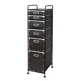 ランドリー用多段チェスト 6段 ブラウン ランドリー収納 【アウトレット】 洗面所ラック タオル収納 サニタリー収納 収納棚 洗面所 脱衣所 洗濯物 デスクサイド キッチン 収納引き出し ランドリーインテリア 多段チェスト