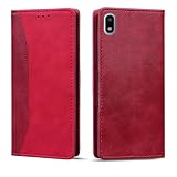 Torske Galaxy A20 スマホケース Galaxy A21 ケース 日版 ギャラクシーA20 手帳型ケース SCV46 SC-02M カバー SC-42A ケース ギャラクシーa20ケース 内蔵マグネット開閉式 ベルトなし ギャラクシーa21ケース カードポケット 防水 折り畳み式 横置き機能 便利 Galaxy A20 ケース Galaxya21スマホケース 携帯ケース (レッド)