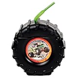 Monster Jam Childrens Birthday Party Supplies - Truck Tire Plastic Sippy Cup with Straw (8) [並行輸入品]