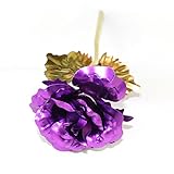 Aixiaゴールドメッキローズフラワーバレンタインデーギフト誕生日Romantic Golden Flower