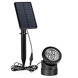 ４LEDソーラー充電ガーデンライト　防水スポットライトUSB充電式　水中灯　明暗センサーライト　角度調整可能　夜間自動点灯　水中も陸地も適用（庭、草地、プール、車道など対応）（ホワイト）
