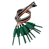 Perfk ロジックアナライザケーブル　10本　プローブ　テスト　クリップ　ライン　全6色　　 - 緑
