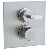Cifial 231.614.620 M3 Thermostatic Shower Valve Trim, Satin Nickel [並行輸入品]