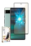 叶kanae カナエ Google Pixel 6a 用 ガラスフィルム 強化ガラス 全面保護 保護フィルム フィルム ブルーライトカット 液晶保護フィルム 黒縁 1枚入り