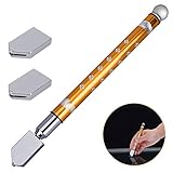 SmartLegend 超硬 ガラスカッター オイル式 替刃付き ３個 刃先 手間いらず 快削性 3～10ミリ ステンドグラスや分厚いガラスも対応 作業 直線曲線