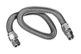 Flextron ftgc-ss38 – 12 G 12 "柔軟なガスラインコネクタwith 1 / 2 "外径、3 / 8 " Mip X 3 / 8 " Mip継手、ステンレススチール 72" F
