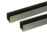 アルミ形材 ｱﾙﾐﾁｬﾝﾈﾙ 2m 2.0x20x20mm ｽﾃﾝｶﾗｰ 2本組　　安田