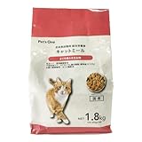 カインズ(CAINZ) Pet’sOne キャットミール まぐろ味とささみ味 1.8kg 国産 ドライフード 全成長段階用 総合栄養食 毛玉ケア 下部尿路ケア キャットフード 猫