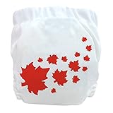 Charlie Banana Diaper Plus 2 Inserts, White Maple Leaf, X-Small by Charlie Banana