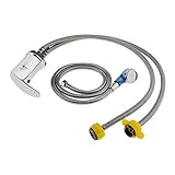 Perfk サロンシャワーヘッドユニット　スプレー水栓　蛇口　洗面器　シャンプー　シャワーヘッド　洗浄タップミキシングバルブ　アルミ　サロン　3サイズ選べる - 60cm