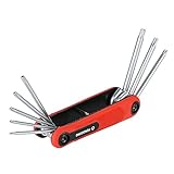 KKmoon 8PCS 折り畳み式 六角レンチ スクリュードライバー 自転車アプライアンス 修復ツール マルチサイズ