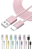 シズカウィル USB 2.0 to Type C ケーブル USB-C データ転送 500MHz 480Mbps 充電ケーブル アルミ端子 断線防止 柔らかい テレワーク リモート 在宅勤務 Type-c機種対応 12W 急速充電 2.0m ピンク 1個入り