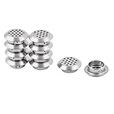 uxcell エアーベントルーバー 金属材質 空気の換気 3mm穴直径 ラウンドデザイン 10個入り