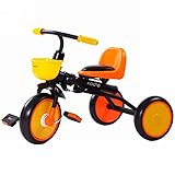子供TricyclesシンプルなミニFoldable自転車シンプルな屋内屋外1-5年のオレンジの炭素鋼の自転車