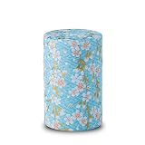 のレン 茶缶 キャニスター 100g缶 (和紙の茶筒 - 京桜 ブルー) / 日本製 友禅和紙 スチール缶 中蓋つき 密閉 容器 保存容器 乾物容器/茶缶 おしゃれ お茶缶