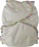 Natural Bamboo Velour Fitted One Size Cloth Diaper w/ 2 Inserts - Natural by HappyEndings Eco Diaper