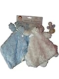 Blankets & Beyond Baby Boys 2pk Blue/White Security Blanket Lovey by Blankets and Beyond