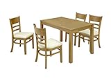 関家具 ダイニングセット ライトブラウン 幅115×奥行75×高さ70.5cm ダイニング5点セット 176066