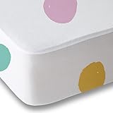 カラフルなピンク、シーフォームティール、イエロー、パープルPolka Dot Fittedベビーベッドシート赤ちゃん寝具
