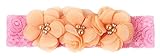 EOZY ベビー用ヘアバンド お花 レース パール付き 赤ちゃん キッズ かみかざり ヘアアクセサリ 出産祝い 記念撮影 プレゼント カラフル E